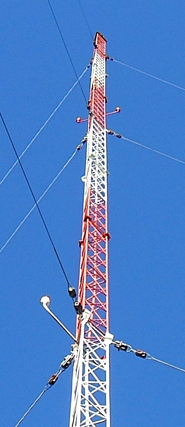 Guyed telecommunication mast
